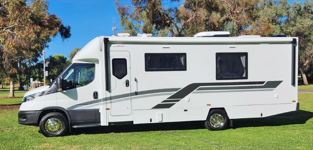 Wirraway 260 SL Motorhome Showing the slideout room